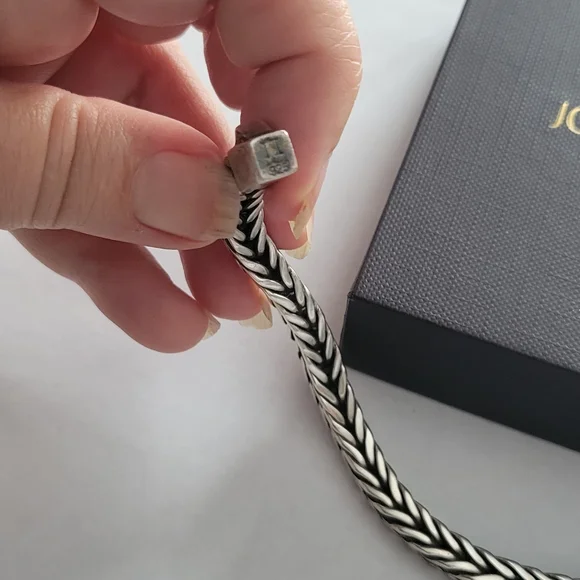 John Hardy Sterling Silver Box Braided Chain Bracelet - Picture 3 of 10